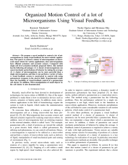 Organized Motion Control of a lot of Microorganisms Using Visual