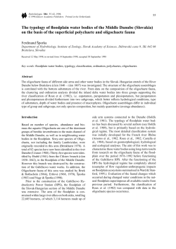 The typology of floodplain water bodies of the Middle Danube