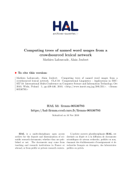 Computing trees of named word usages from a crowdsourced