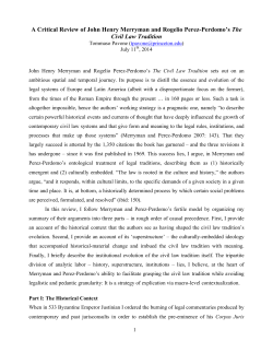 The Civil Law Tradition