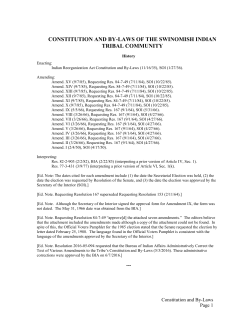 Constitution and By-Laws - Native American Rights Fund