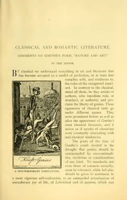 Classical and Romantic Literature: Comments on Goethe`s Poem