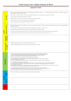Maths Overview: Year 1 | PDF