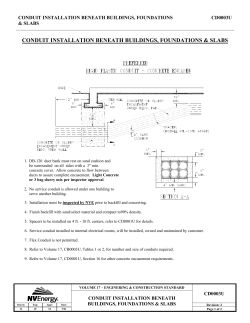 conduit installation beneath buildings