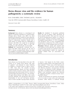Borna disease virus and the evidence for human pathogenicity