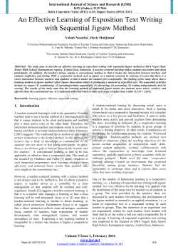 An Effective Learning of Exposition Text Writing with Sequential