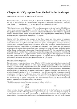 Chapter 6 : CO2 capture from the leaf to the landscape