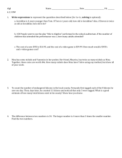 6.1.3 HW 1. Write expressions to re