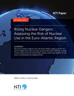 Rising Nuclear Dangers: Assessing the Risk of Nuclear Use in the