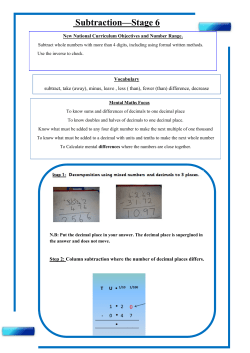 Subtraction - Abbey Park Academy