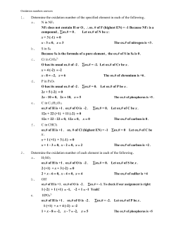Oxidation numbers worksheet key here