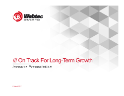 to view PDF - Wabtec Corporation