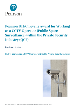 CCTV - Revision Notes Unit 1