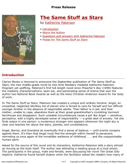 Press Release for The Same Stuff as Stars published by Houghton