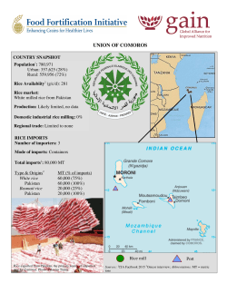 union of comoros - Food Fortification Initiative