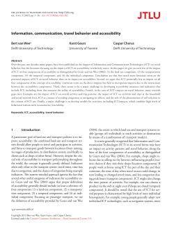 Information, communication, travel behavior and accessibility