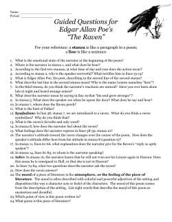 Guided Questions for Edgar Allan Poe`s &ldquo;The Raven&rdquo;