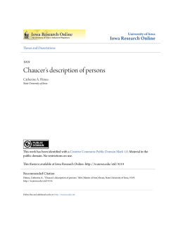 Chaucer`s description of persons