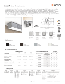 Kendo M Linear illumination system