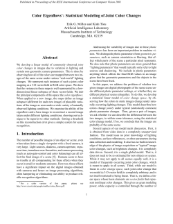 Color Eigenflows : Statistical Modeling of Joint Color Changes
