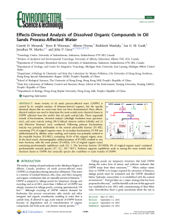 Effects-Directed Analysis of Dissolved Organic Compounds in Oil