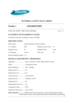 CHLOROFORM - Orien Dental