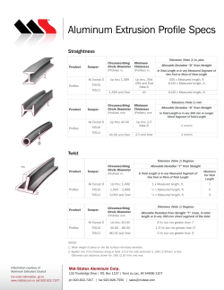Aluminum Extrusion Profile Specifications - Mid