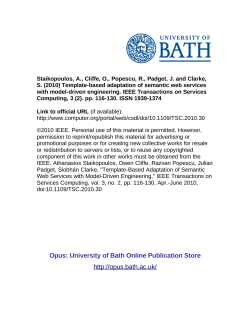 Template-Based Adaptation of Semantic Web Services with Model