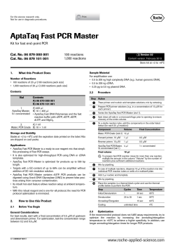 AptaTaq Fast PCR Master - Sigma