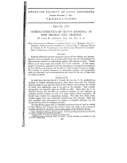 characteristics of heavy rainfall in new mexico and