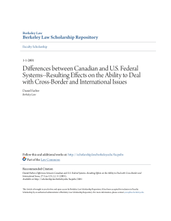 Differences between Canadian and U.S. Federal Systems