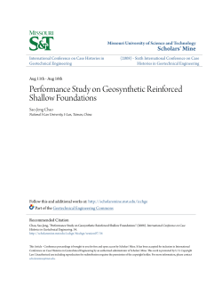 Performance Study on Geosynthetic Reinforced