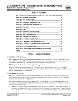 Document 00 72 16 - General Conditions (Multiple
