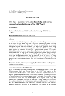 Piri Reis &ndash; a pioneer of marine knowledge and marine science