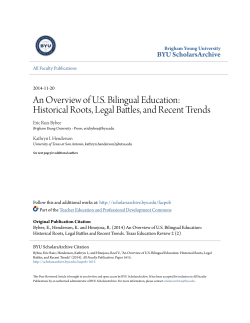 An Overview of U.S. Bilingual Education: Historical Roots, Legal