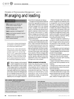 Managing and leading