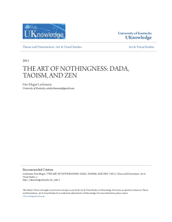the art of nothingness: dada, taoism, and zen