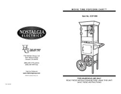 MOVIE TIME POPCORN CART&trade; Item No. CCP