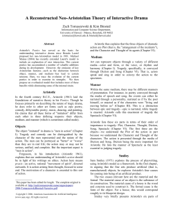 A Reconstructed Neo-Aristotelian Theory of Interactive Drama