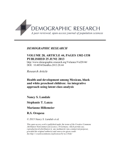 Health and development among Mexican, black and white