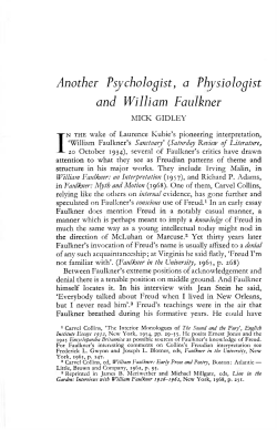 Another Psychologist, a Physiologist and William Faulkner