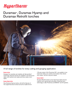 Duramax&trade;, Duramax Hyamp and Duramax Retrofit torches