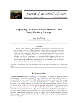 Exploring Diallelic Genetic Markers: The HardyWeinberg Package