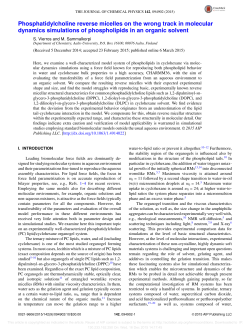 Phosphatidylcholine reverse micelles on the wrong track in