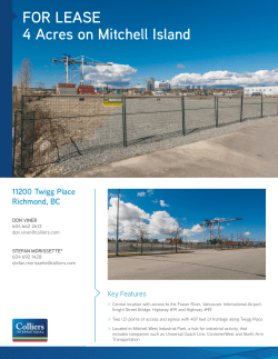 FOR LEASE 4 Acres on Mitchell Island