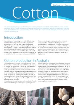 Cotton production in Australia Introduction