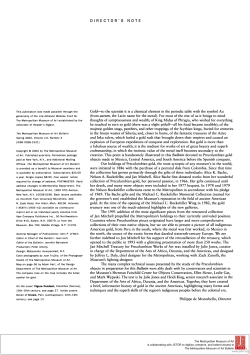 DI RECTOR`S NOTE Gold-to the scientist it is a chemical element in