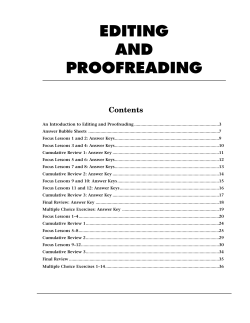 editing and proofreading