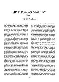 sir thomas malory