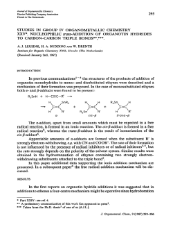 STUDIES IN GROUP IV ORGANOMETALLIC CHEMISTRY XXV
